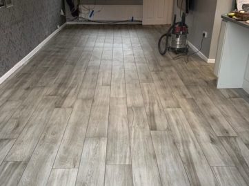 Wooden tiled floor